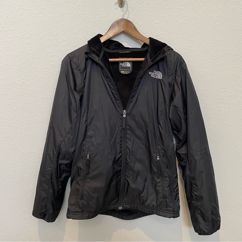 North Face Women’s Black Fleece Lined Raincoat Size M